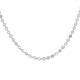 Faith & Brown Italian Crafted Radiant Oval Necklace Sterling Silver or Gold Plated 30 - 36" - 002228