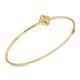 Faith & Brown 9k Gold 'Luce' Clover Bangle - 005308