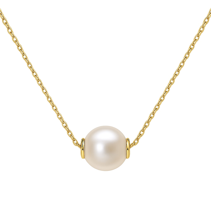 7mm Freshwater Pearl 'Melora' Necklace (Gold Vermeil or Platinum Plated) - 007474