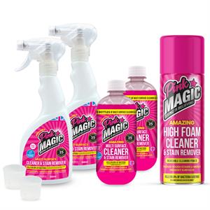 Pink Magic Bundle - 2 x 500ml concentrate, 2 x trigger sprays, 2 x measuring cup and complimentary foam cleaner 300ml   - 008275
