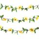 Gardenwize Solar Sunflower Garland String Lights 2m - Twin Pack (4m in Total) - Sunflower Lights