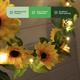 Gardenwize Solar Sunflower Garland String Lights 2m - Twin Pack (4m in Total) - 019269