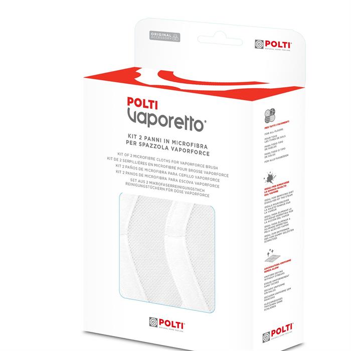 Polti Vaporetto Kit of 2 Cloths for Smart 100B Plus Steam Cleaner - 023198