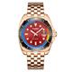 Swan & Edgar Ltd Ed Essential Automatic Watch with Stainless Steel Bracelet - Red/Rose Gold