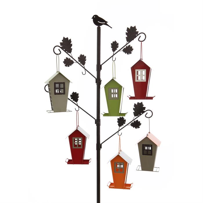 Decorative Bird Feeding Station with 8 Hanging Hooks - 026396