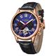 Swan & Edgar Ltd Ed Count Automatic Watch with Leather Strap - Rose Blue