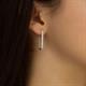 Faith & Brown Sterling Silver Stardust J-Shape Drop Earrings 26mm - Earrings
