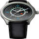 Traser T25 - Gents Quartz GMT Aurora, S/Steel case, Leather strap,  - Black