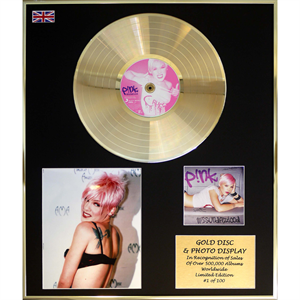 Pink - 'Missundaztood' 24 x 20" Framed Gold Disc & Photo Display Ltd Edition of 100 - 038822