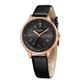 Swan & Edgar Ladies Oyster Diamond Black Watch with Leather Strap - Diamond Black 