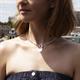 Faith & Brown Sterling Silver Italian Crafted T-Bar Heart Belcher Necklace 16" - 043816
