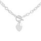 Faith & Brown Sterling Silver Italian Crafted T-Bar Heart Belcher Necklace 16" - 043816