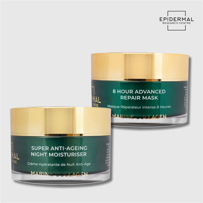 ERC Marine Collagen Night Duo Collection - Night Moisturiser 50ml & Repair Mask - Night Duo Collection