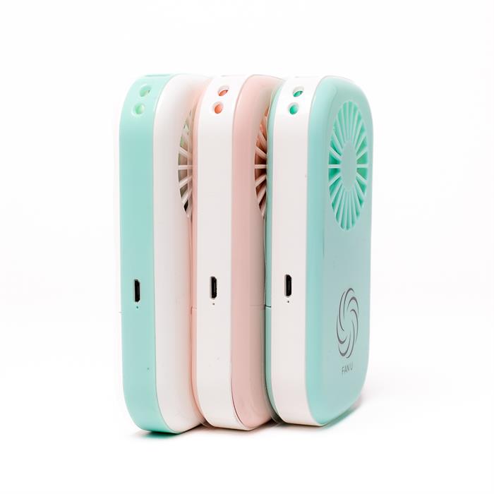 FanU 2 - Personal Rechargeable Fan - Pack of 2 Available in White, Pink and Mint - 052265