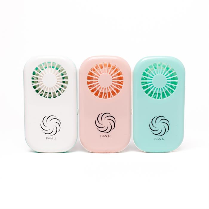 FanU 2 - Personal Rechargeable Fan - Pack of 2 Available in White, Pink and Mint - 052265