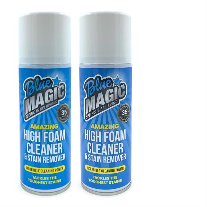 Blue Magic High Foam Cleaner and Stain Remover 500ml - Pack of 2 - Foam Cleaner x 2