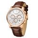 Gamages Of London Ltd Ed Sovereign Mechanical Quartz Watch with Leather Strap - Rose White