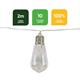 Gardenwize Solar Tubular String Lights 2m - Twin Pack (4m in Total) - 061925