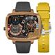 Nubeo Gents Odyssey Triple Time Zone Chronograph Ltd Ed with Two Silicone Straps - Grey