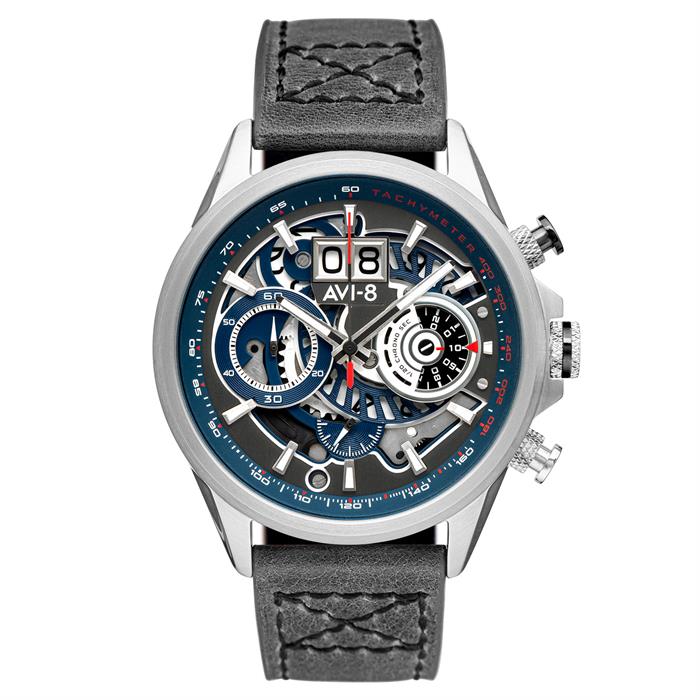 AVI-8 Hawker Harrier Matador Quartz Chronograph Watch with Leather Strap - 065647