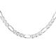 Faith & Brown Italian Crafted Sterling Silver Figaro Necklace 22" - 068765