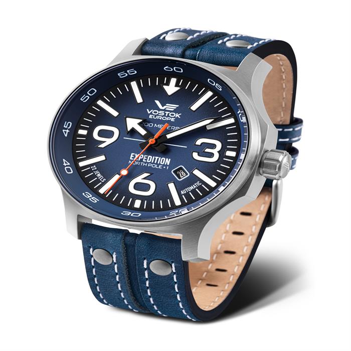 Vostok Europe Exp N1  Gents Automatic, S/Steel Case, Leather Strap    - 078235
