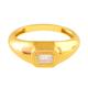 0.27ct SI Created Diamond Solitaire 'Orion' Chunky Ring (Gold Vermeil or Platinum Plated) - GV Size N/O