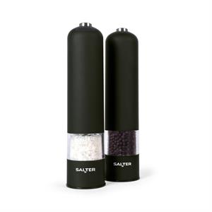 Salter Soft-Touch Electric Salt & Pepper Grinder Set - Matt Black - 087042