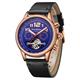 Swan & Edgar Ltd Ed Hasten Automatic Watch with Leather Strap - Rose Blue