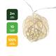 Gardenwize Solar Wicker Ball String Lights 2m - Twin Pack (4m in Total) - 092956