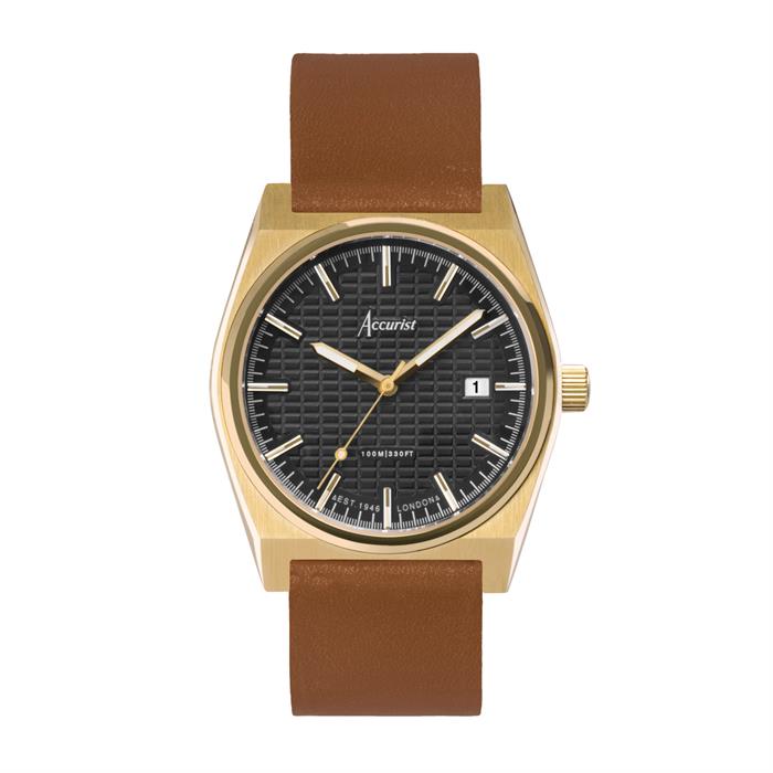 Accurist Gents Classic Watch with Leather Strap - 093185