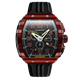 Nubeo Gents Magellan Retrograde Chronograph Watch with Rubber Strap - 098533
