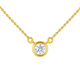 0.11ct SI Created Diamond 'Bellissima' Solitaire Necklace (Gold Vermeil or Platinum Plated) - 14K Gold Vermeil