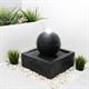 Gardenwize Square Black Ball Solar Water Feature - Black Ball