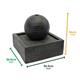 Gardenwize Square Black Ball Solar Water Feature - 102041
