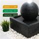 Gardenwize Square Black Ball Solar Water Feature - 102041
