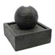 Gardenwize Square Black Ball Solar Water Feature - 102041