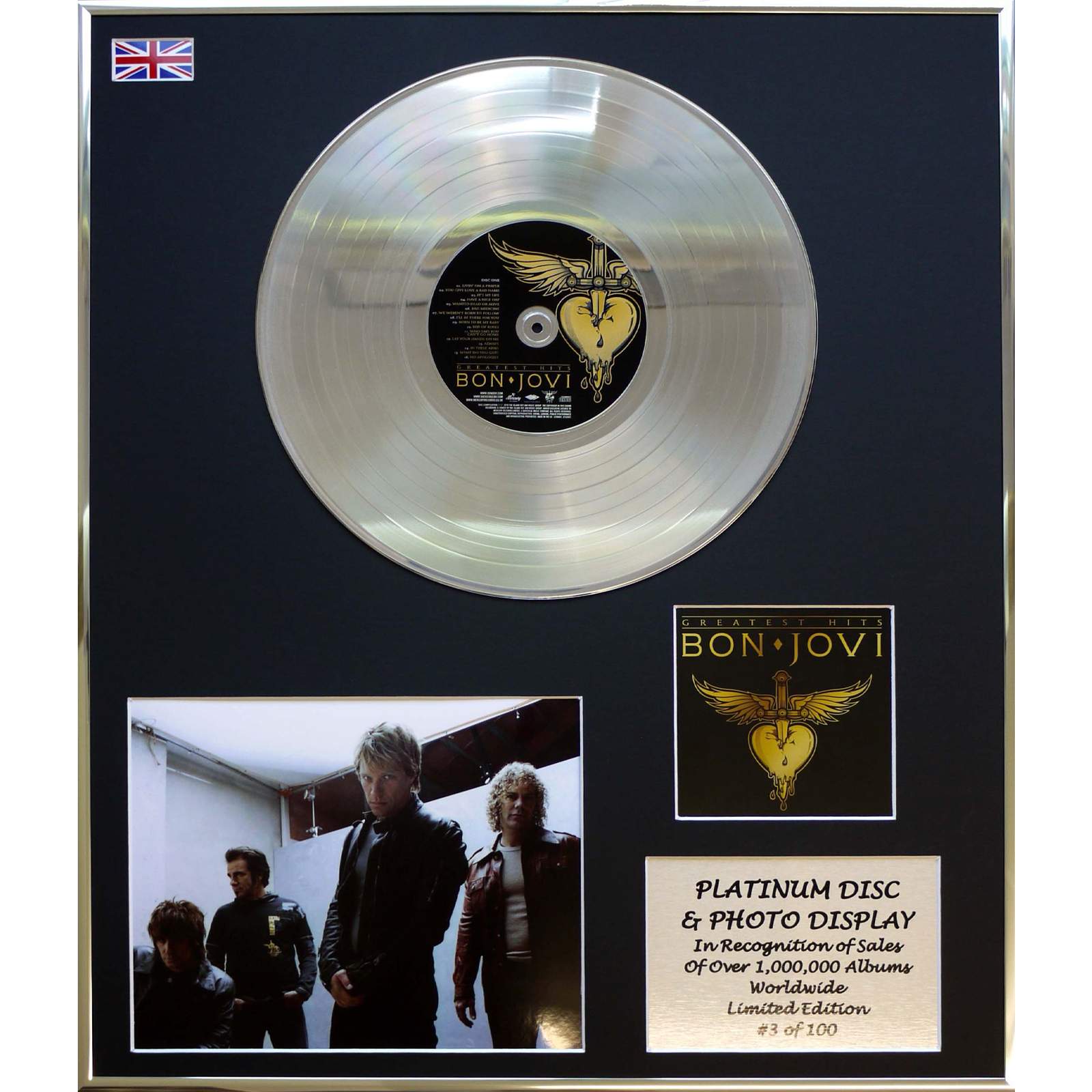 希少!】BON JOVI ゴールドディスク(24K)リミテッドエディション Amazon