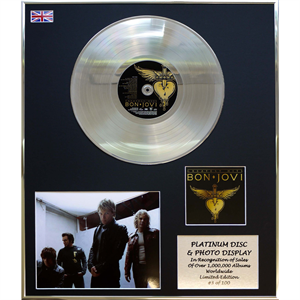 Bon Jovi - 'Greatest Hits' 24x20" Framed Gold Disc & Photo Display Ltd Edition of 100 - 102971