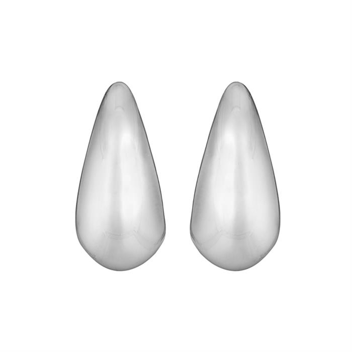 Faith & Brown 'Dynamic' Sterling Silver Curl Drop Earrings 33mm - 117887