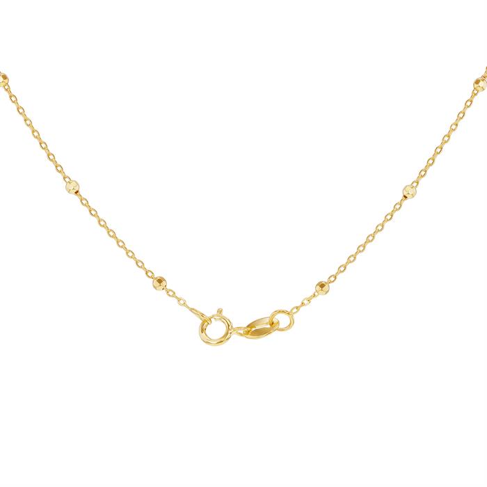 Faith & Brown 9K Gold 'Luce' Adjustable Heart Necklace 17-18" - 122133