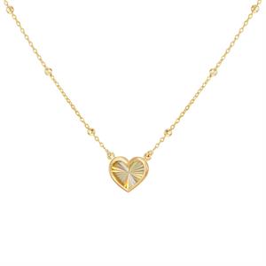 Faith & Brown 9K Gold 'Luce' Adjustable Heart Necklace 17-18" - 122133