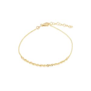 9K Yellow Gold Fine Twist Bracelet 7-8" - 130263