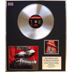 Led Zeppelin - 'Mothership' 24 X 20" Framed Platinum Disc & Photo Display Ltd Edition of 100 - 134383