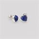Faith & Brown Hoya Natural Gemstone Earrings in Sterling Silver - Lapis Lazuli