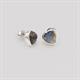Faith & Brown Hoya Natural Gemstone Earrings in Sterling Silver - Labradorite