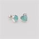 Faith & Brown Hoya Natural Gemstone Earrings in Sterling Silver - Amazonite