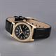 Accurist Ladies Stone Sunray Dial Watch with Leather Strap - Black