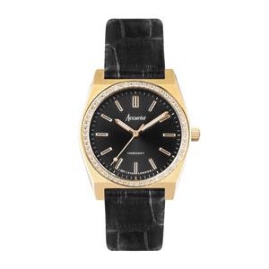 Accurist Ladies Stone Sunray Dial Watch with Leather Strap - 144307