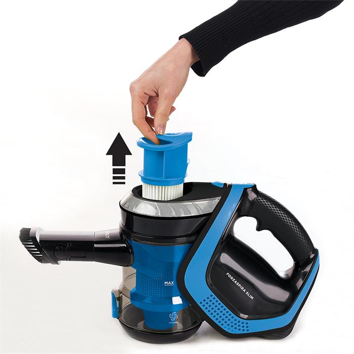 Polti Forzaspira Slim SR100 Cordless Rechargeable Slim 2-in-1 Vacuum Cleaner and Accessory Kit Bundle - Blue - 152220
